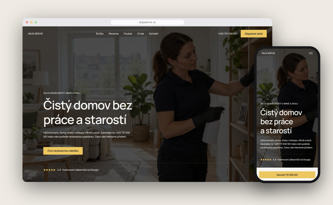 ANJA servis: Úklid domácností, Brno a okolí