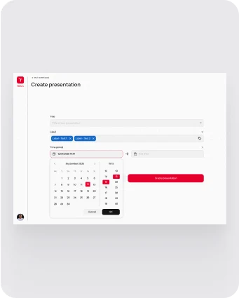 VUT Slides — set a date