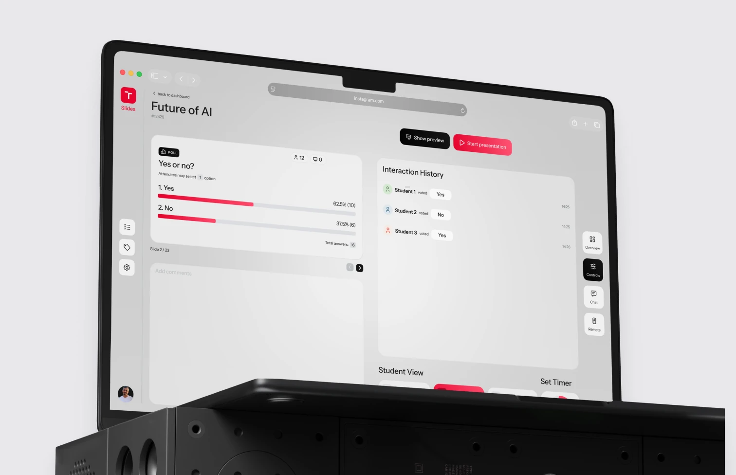 VUT Slides — custom presentation app