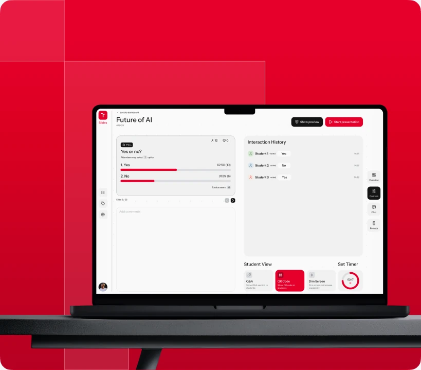 VUT Slides — UI and UX designed end-to-end